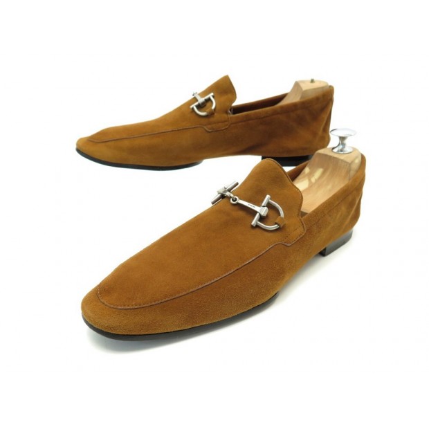 NEUF CHAUSSURES GUCCI MOCASSINS MORS 39.5 IT 40.5 FR VEAU VELOURS LOAFERS 650€