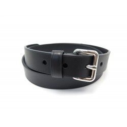 NEUF CEINTURE PRADA TAILLE 80 EN CUIR NOIR + POCHON NEW BLACK LEATHER BELT 380€