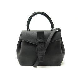 NEUF SAC A MAIN LANCEL CHARLIE PM A08370 BANDOULIERE EN CUIR NOIR HAND BAG 995€