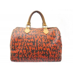 SAC A MAIN LOUIS VUITTON SPEEDY 30 M93704 GRAFFITY STEPHEN SPROUSE HAND BAG