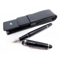 STYLO PLUME MONTBLANC MEISTERSTUCK CLASSIQUE PLATINE NOIR 106522 + ETUI PEN 700€