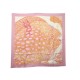 FOULARD HERMES GRANDS FONDS DETAIL ANNIE FAIVRE EN SOIE ROSE SILK SCARF 345€