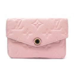 NEUF PORTE CLES LOUIS VUITTON POCHETTE EN CUIR MONOGRAM EMPREINTE ROSE BALLERINE