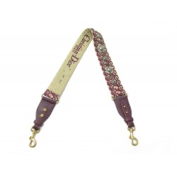 NEUF ANSE BANDOULIERE CHRISTIAN DIOR BRODERIE BOHEME OBLIQUE GUITAR STRAP 1250€