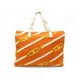 NEUF SAC A MAIN HERMES MANILLE CABAS DE PLAGE COTON TOILE ORANGE TOTE BAG 1450€