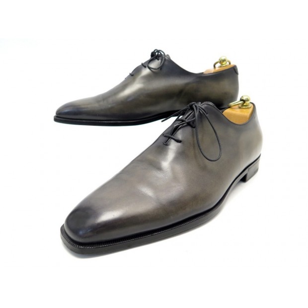 NEUF CHAUSSURES BERLUTI RICHELIEU ALESSANDRO 9.5 43.5 CUIR MARRON SHOES 1750€