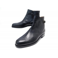 CHAUSSURES JM WESTON BOTTINES JODHPUR 730 8E 42 LARGE CUIR NOIR BOOTS 950€