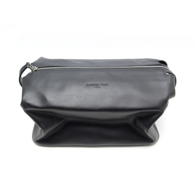 NEUF TROUSSE DE TOILETTE AUDEMARS PIGUET CUIR NOIR POCHETTE TOILETERY POUCH BAG