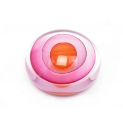 NEUF PRESSE PAPIER BULGARI EN VERRE DE MURANO ROSE + BOITE NEW PAPERWEIGHT