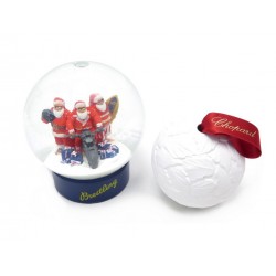 NEUF LOT BOULE A NEIGE BREITLING ET BOULE DE NOEL CHOPARD + BOITE SNOW GLOBE