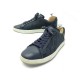 CHAUSSURES BERLUTI BASKETS 8 42 TOILE DENIM SCRITTO ET CUIR BLEU SNEAKERS 870€