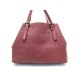 SAC A MAIN BOTTEGA VENETA CABAS FOURRE TOUT GM CUIR INTRECCIATO ROSE BAG 3500€