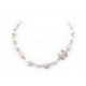 NEUF COLLIER CHANEL RAS DU COU PERLES NACRE & ROSE LOGO CC STRASS NECKLACE 870€