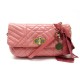 SAC A MAIN LANVIN HAPPY POPPY BANDOULIERE EN CUIR MATELASSE PECHE PURSE 1220€