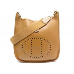 SAC A MAIN HERMES EVELYNE I 33 BANDOULIERE EN CUIR GOLD LEATHER HAND BAG 2800€