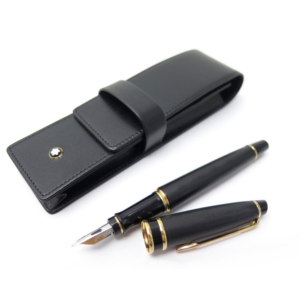 stylo plume waterman noir cartouche etui montblanc