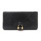 PORTEFEUILLE YVES SAINT LAURENT MUSE 160173 CUIR NOIR BLACK LEATHER WALLET 615€