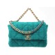 NEUF SAC A MAIN CHANEL GRAND 19 JUMBO EN TWEED TURQUOISE 2021 + BOITE HAND BAG