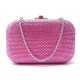 SAC A MAIN JUDITH LEIBER POCHETTE SLIM SLIDE CLUTCH STRASS ROSE POUCH BAG 1690€