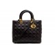 SAC A MAIN CHRISTIAN DIOR LADY LARGE BANDOULIERE CUIR MARRON HAND BAG 3600€