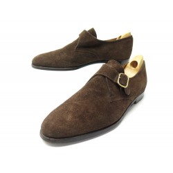 CHAUSSURES JOHN LOBB MOCASSINS BOUCLE FOULD 9E 43 DAIM + EMBAUCHOIRS SHOES 1345€