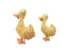 van cleef arpels 2 broches petits canards or jaune