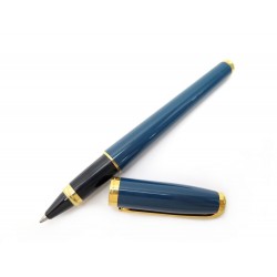 STYLO BILLE ST DUPONT OLYMPIO ROLLERBALL EN LAQUE BLEUE BALLPOINT PEN 170€