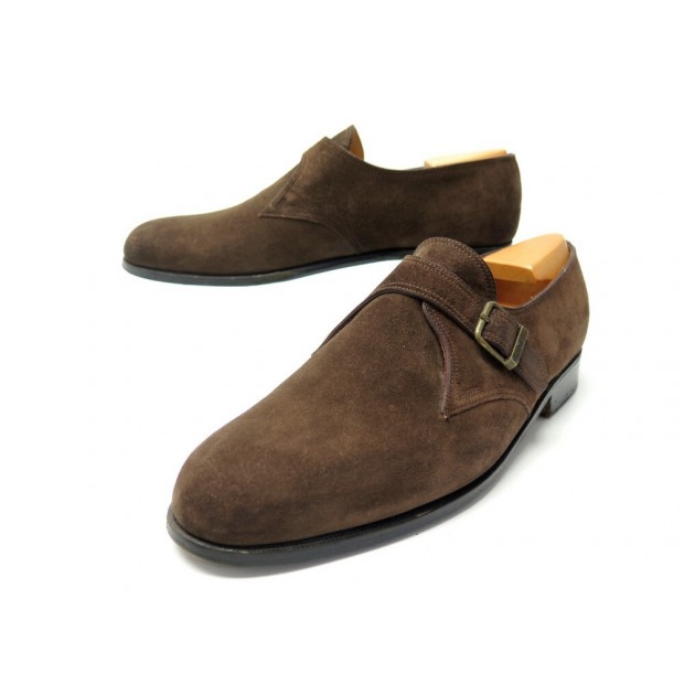 CHAUSSURES JM WESTON MOCASSINS BOUCLE FLORE 531 9.5C 43.5 DAIM +EMBAUCHOIRS 965€