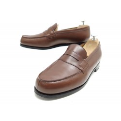 NEUF CHAUSSURES JM WESTON MOCCASSINS 180 9D 43 EN CUIR MARRON LOAFERS SHOES 670€