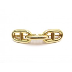 VINTAGE BROCHE HERMES CHAINE D'ANCRE EN OR JAUNE 18K 14.2 GR + BOITE GOLD BROOCH