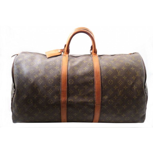 VINTAGE SAC DE VOYAGE A MAIN LOUIS VUITTON KEEPAL 50 CM 