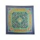 NEUF FOULARD HERMES QALAMDAN BASCHET CARRE 90 EN SOIE BLEU NEW SILK SCARF 385€