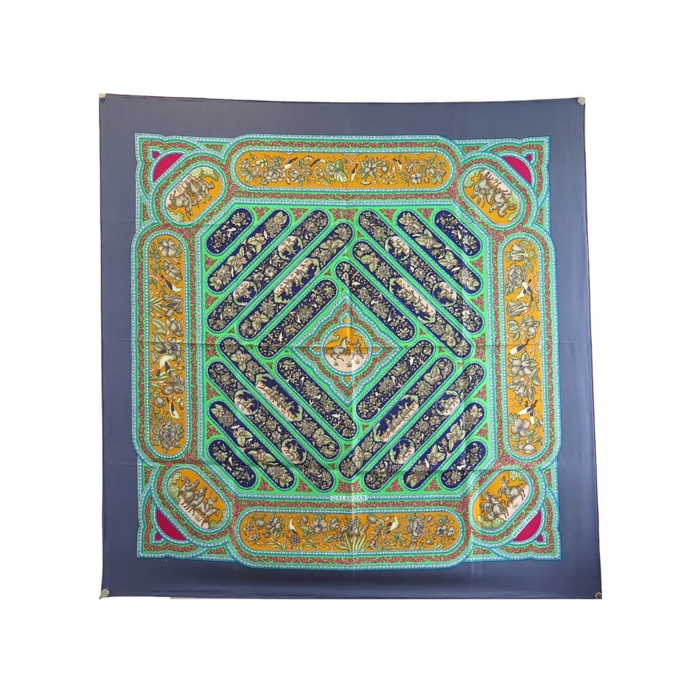 foulard hermes qalamdan baschet carre 90 en soie