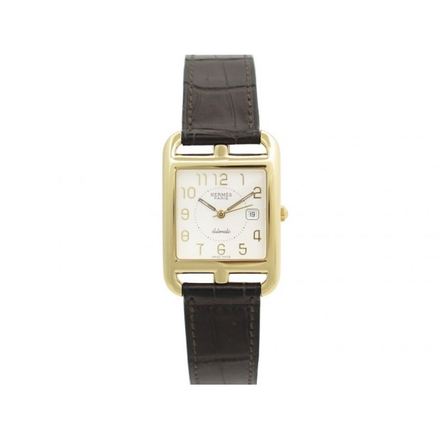 NEUF MONTRE HERMES CAPE COD GM CC1.785 OR 18K 41 MM AUTOMATIQUE GOLD WATCH 7950€