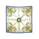 NEUF FOULARD HERMES ARABESQUES D'ORIGNY CARRE 90 EN SOIE BEIGE SILK SCARF 385€