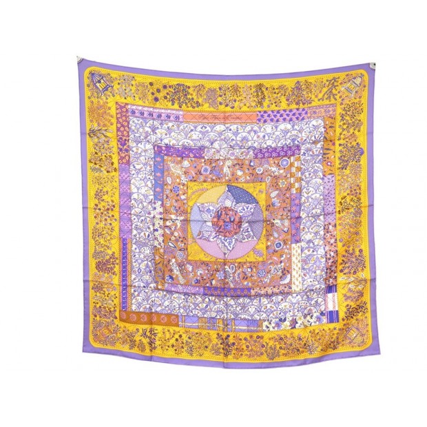 NEUF FOULARD HERMES PIQUE FLEURI DE PROVENCE HENRY CARRE 90 SOIE +BOITE NEW 385€