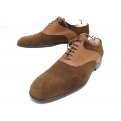 NEUF CHAUSSURES JM WESTON RICHELIEU BURGHLEY 605 10D 44 CUIR DAIM BIMATIERE 710€