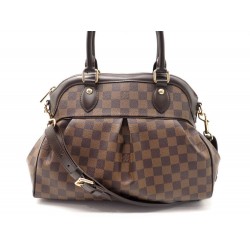 SAC A MAIN LOUIS VUITTON TREVI PM EN TOILE DAMIER EBENE HAND BAG PURSE 1570€