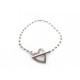 BRACELET GUCCI COEUR CHAINE 19 CM ARGENT MASSIF BOITE STERLING SILVER HEART 300€