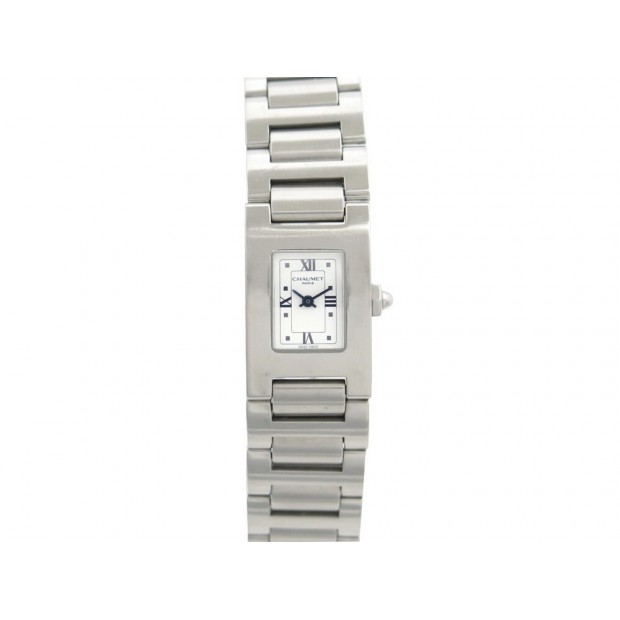 MONTRE CHAUMET STYLE W01615-040 30 MM ACIER PALLADIE QUARTZ STEEL WATCH 2000€