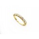 BAGUE T50 EN OR JAUNE 18K SERTIE DE 7 DIAMANTS 0.84CT 3.4GR DIAMONDS GOLD RING