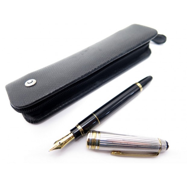 STYLO PLUME MONTBLANC MEISTERSTUCK SOLITAIRE DOUE MOZART MB1141 ARGENT 925 ETUI