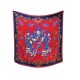 FOULARD HERMES CHALE INDIA LATHAM EN CACHEMIRE ET SOIE ROUGE SILK SHAWL 965€