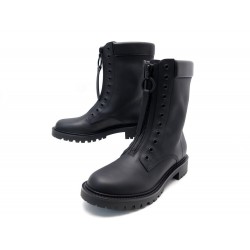 NEUF CHAUSSURES CHRISTIAN DIOR BOTTINES BOLD 38.5 39.5 EN CUIR NOIR BOOTS 1290€