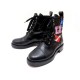 NEUF CHAUSSURES LOUIS VUITTON RANGERS COEUR LV 35 BOTTINES CUIR NOIR BOOTS 1150€