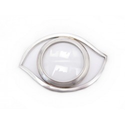 LOUPE HERMES OEIL DE CLEOPATRE EN METAL ARGENTE BOITE SAC MAGNIFYING GLASS 410€