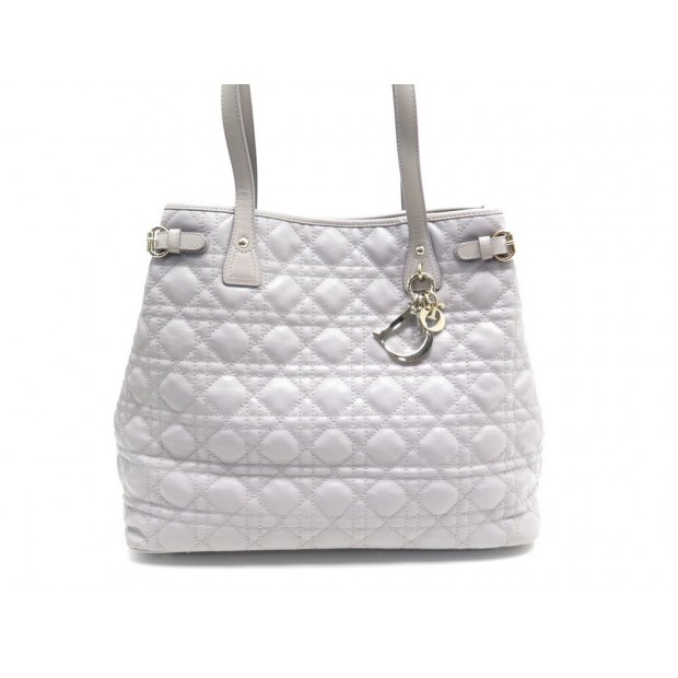 NEUF SAC A MAIN CHRISTIAN DIOR PANAREA GM TOILE CANNAGE GRIS CABAS HAND BAG 870€