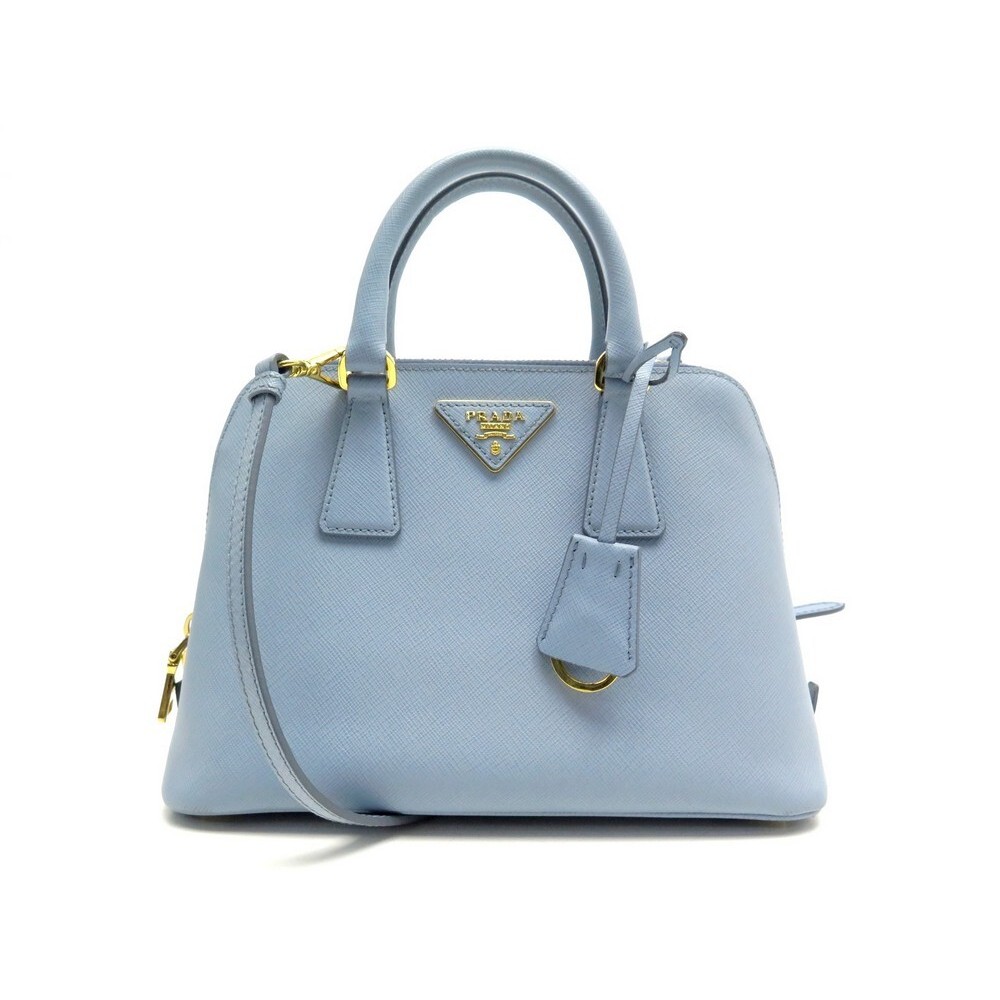 Prada Saffiano Lux Mini Promenade Tote Astrale