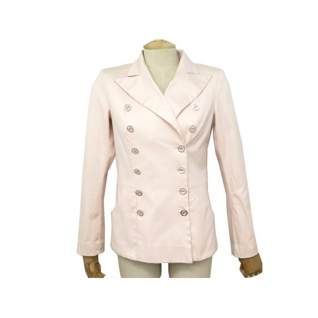 VESTE CHANEL BLAZER P34801 M 40 EN COTON ROSE PINK COTTON JACKET VEST 5840€