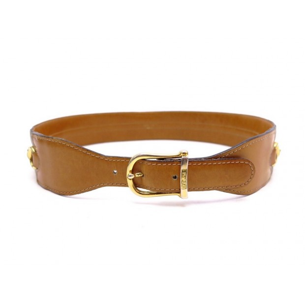 CEINTURE CELINE MORS LARGE TAILLE 65 EN CUIR KAKI GREEN LEATHER BELT 590€